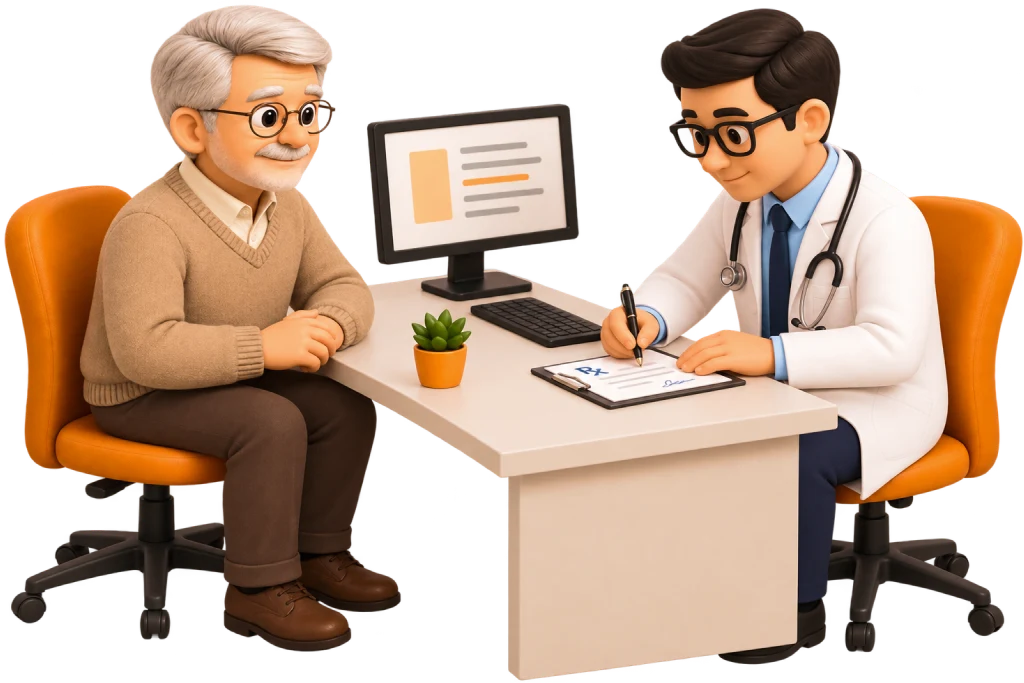 Doctor Priority Example: Patient Review Diagnose Prescribe