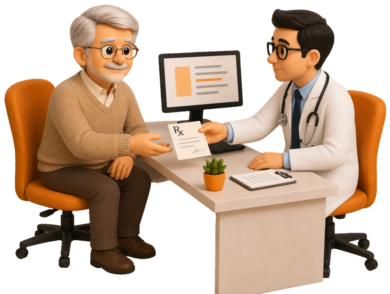 Doctor Priority Example: Patient Review Diagnose Prescribe