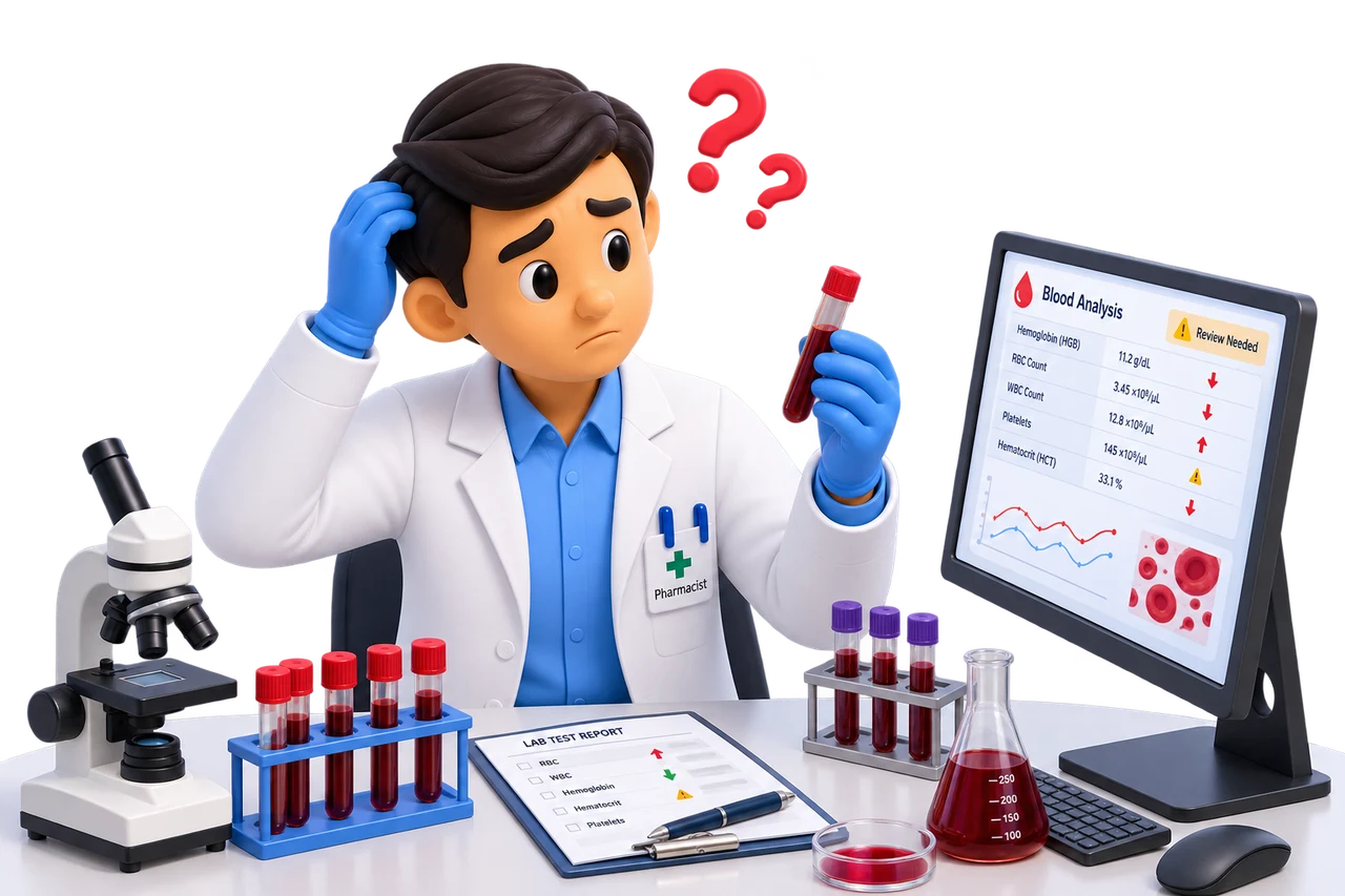 Small Details Can Create Large Problems: Test Details : Test name Blood test... Blood type B - other details on text